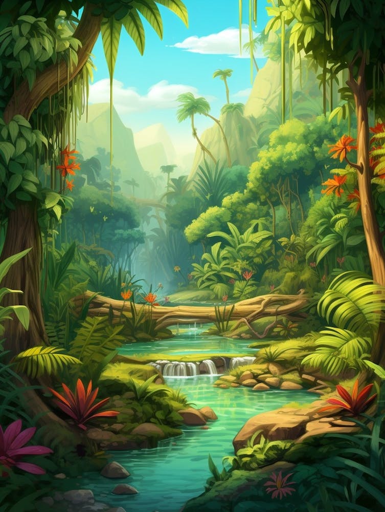 Savanah Rainforest Cartoon 4