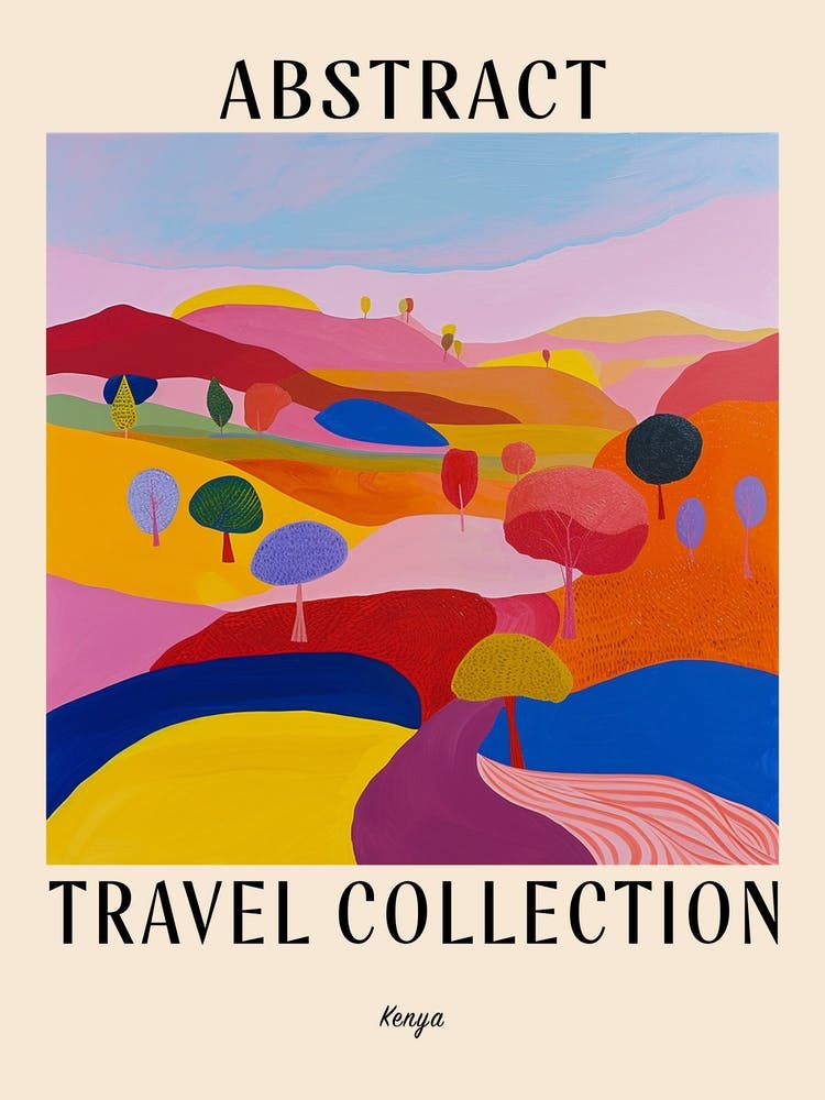 Abstract Travel Collection Poster Kenya 3