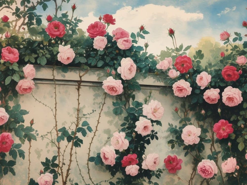 Romantic Rose Wall - Floral
