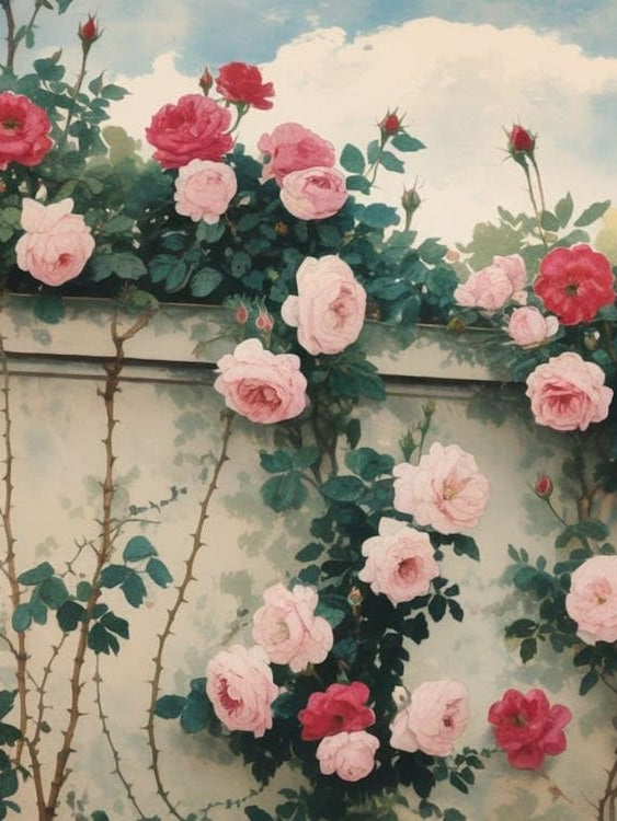 Romantic Rose Wall - Floral