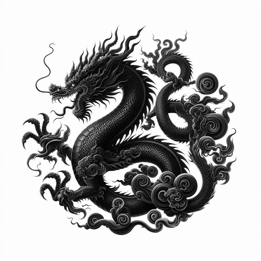 Dark dragon that symbolize the boldness