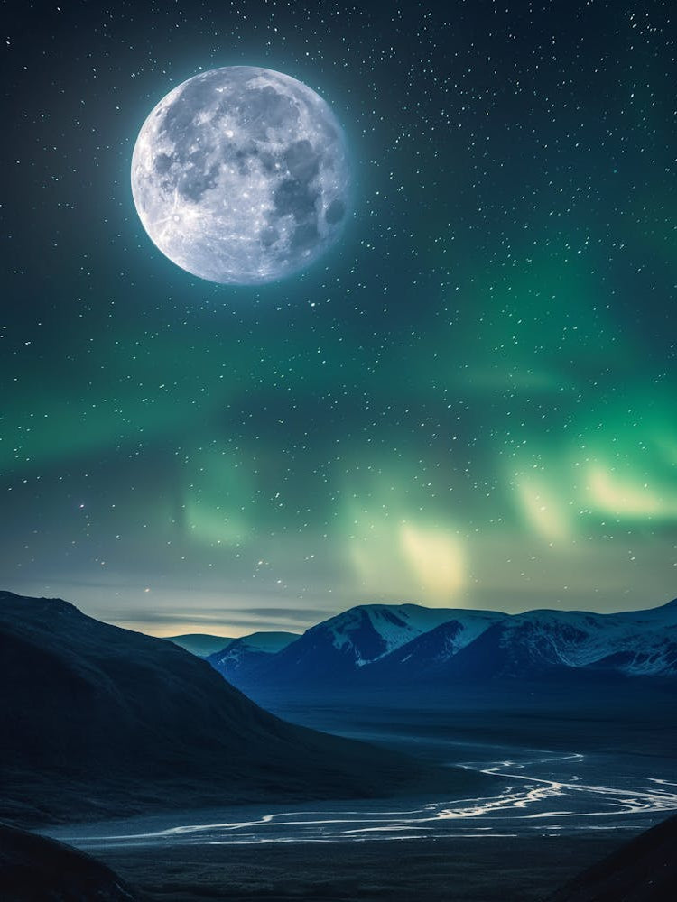 Full Moon Over Iceland