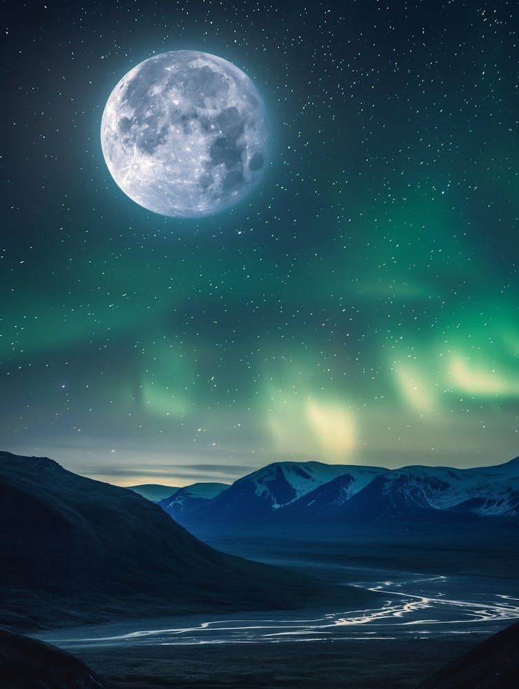 Full Moon Over Iceland