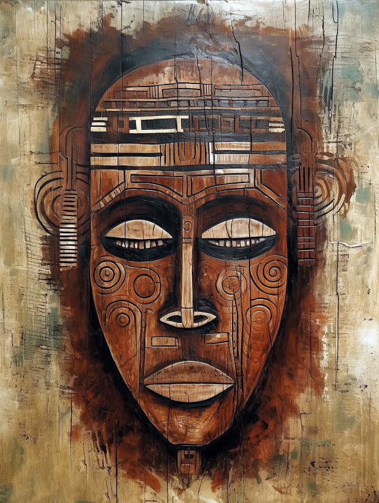 Sculpted Stories: African Masks in Timeless Harmony