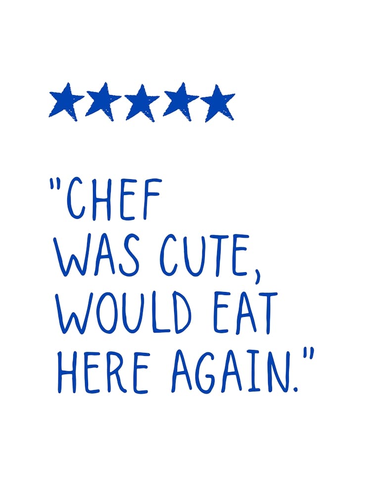 Critique Culinaire Amusante Bleue