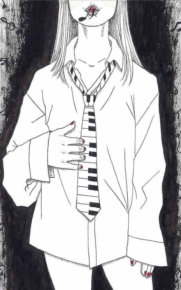 I Play Piano Tie