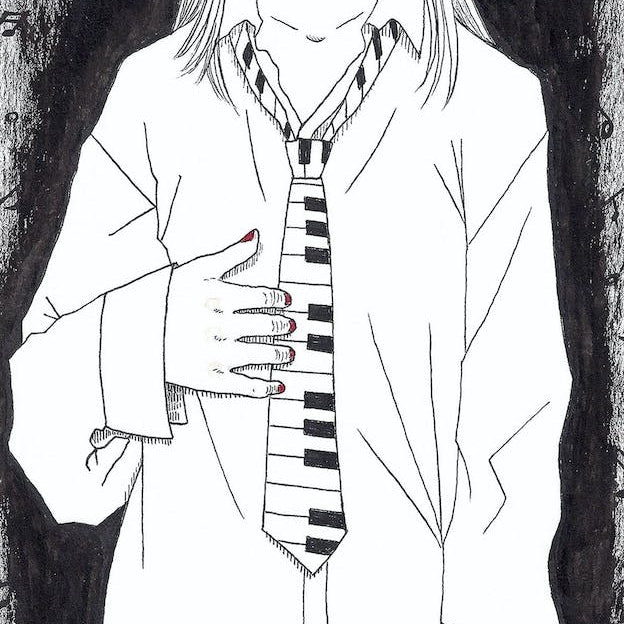 I Play Piano Tie