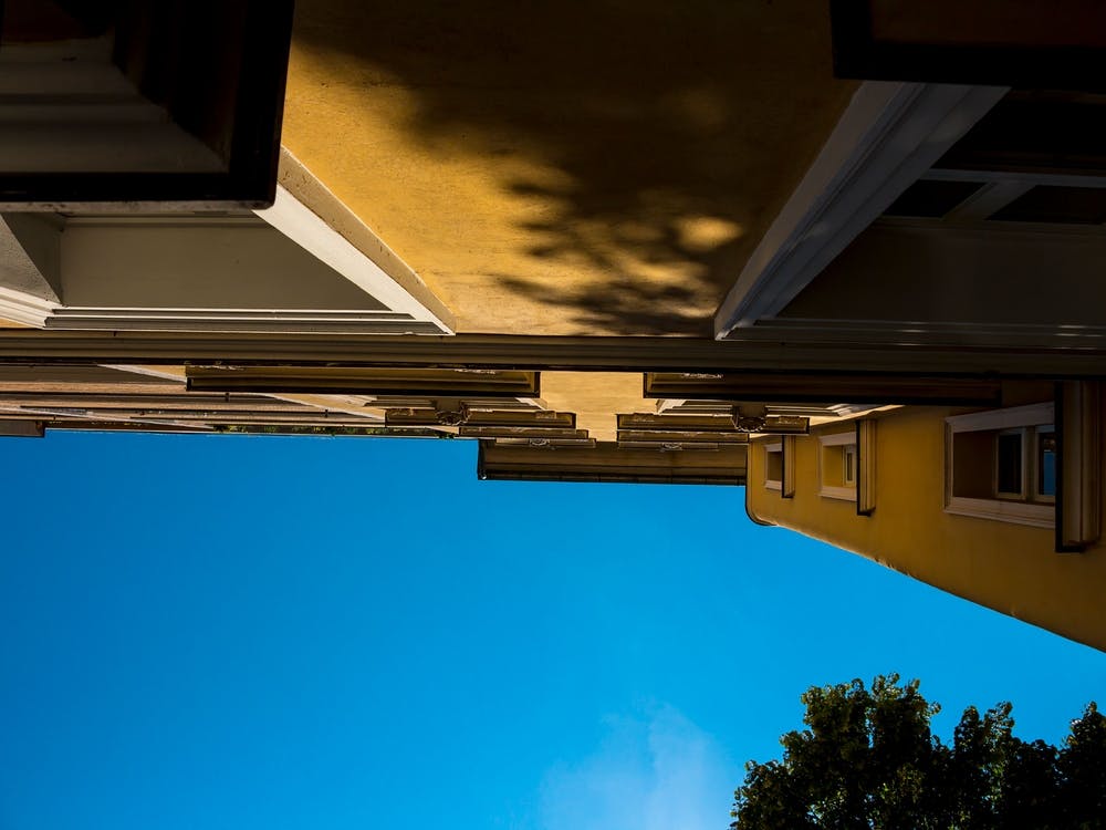 Old European Apartment Building View From Below