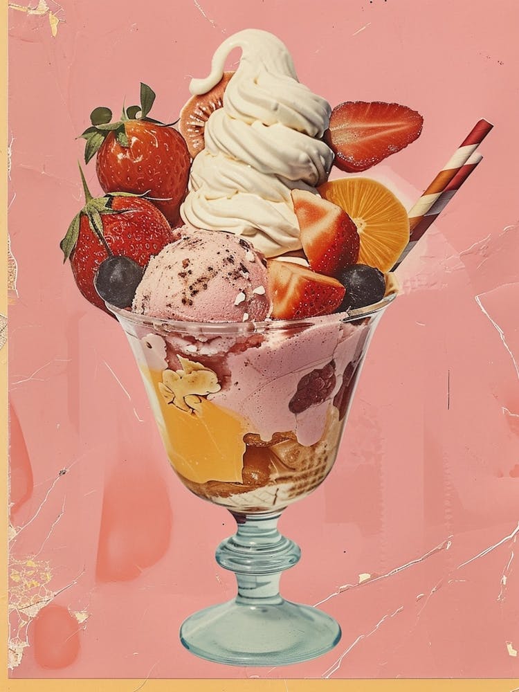 Retro Kitsch Ice Cream Sundae 2