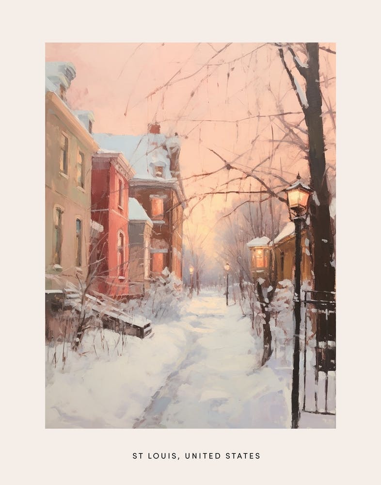 Dreamy Winter Painting Poster St Louis Missouri