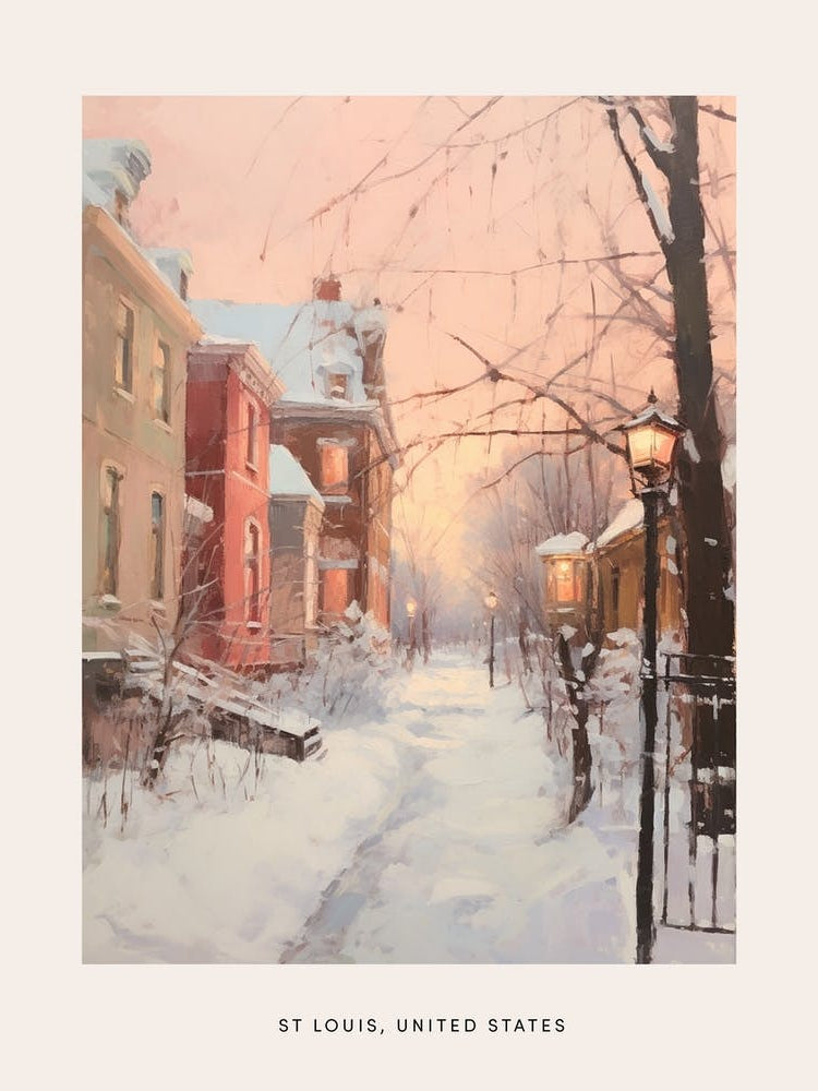 Dreamy Winter Painting Poster St Louis Missouri