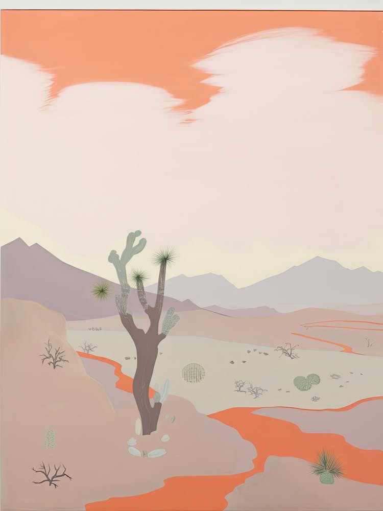 Mojave Desert   North America (United States), Contemporary Abstract Illustration 3