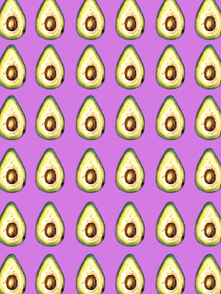 Avocados Watercolour Illustration Kitchen