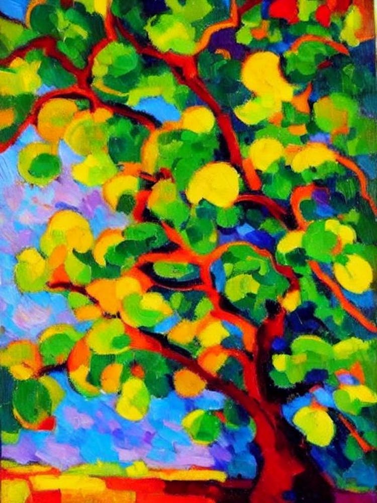 Huckleberry Fruit Vibrant Matisse Inspired Painting Fruit
