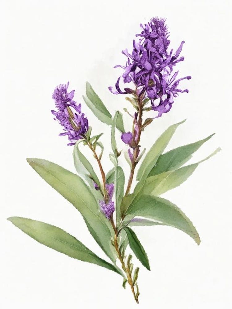 Ironweed Wildflower Watercolour