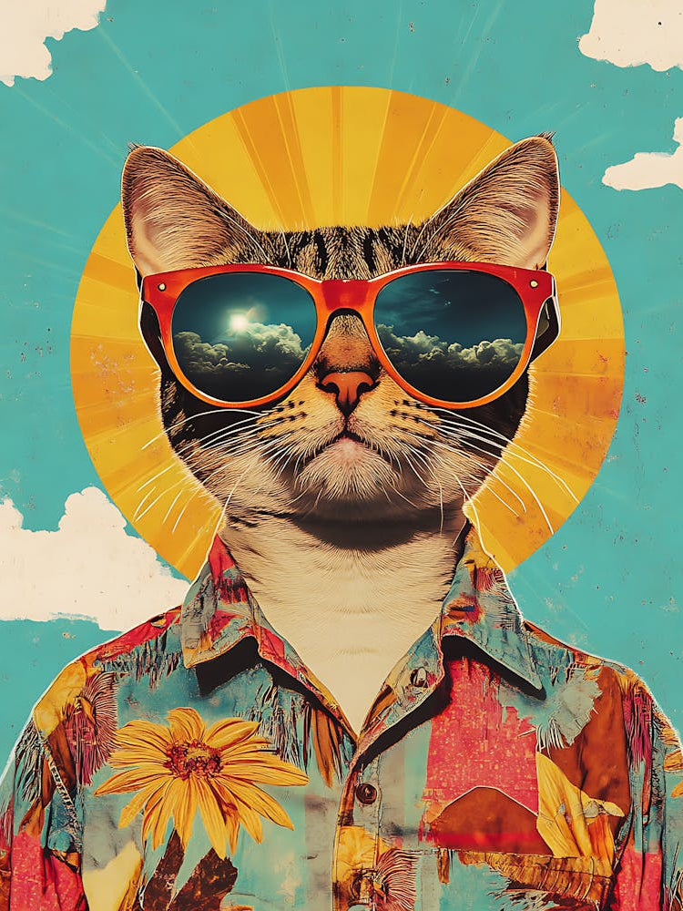 Vintage Retro Poster Cool Cat 14