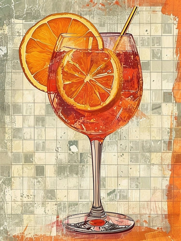 Aperol Spritz Tiled Illustration 3