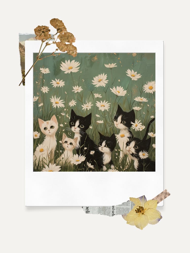 Scrapbook Kittens Fairycore Painting 3