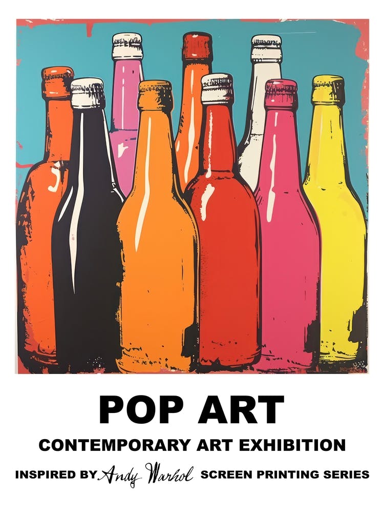 Poster Bottles Pop Art 2