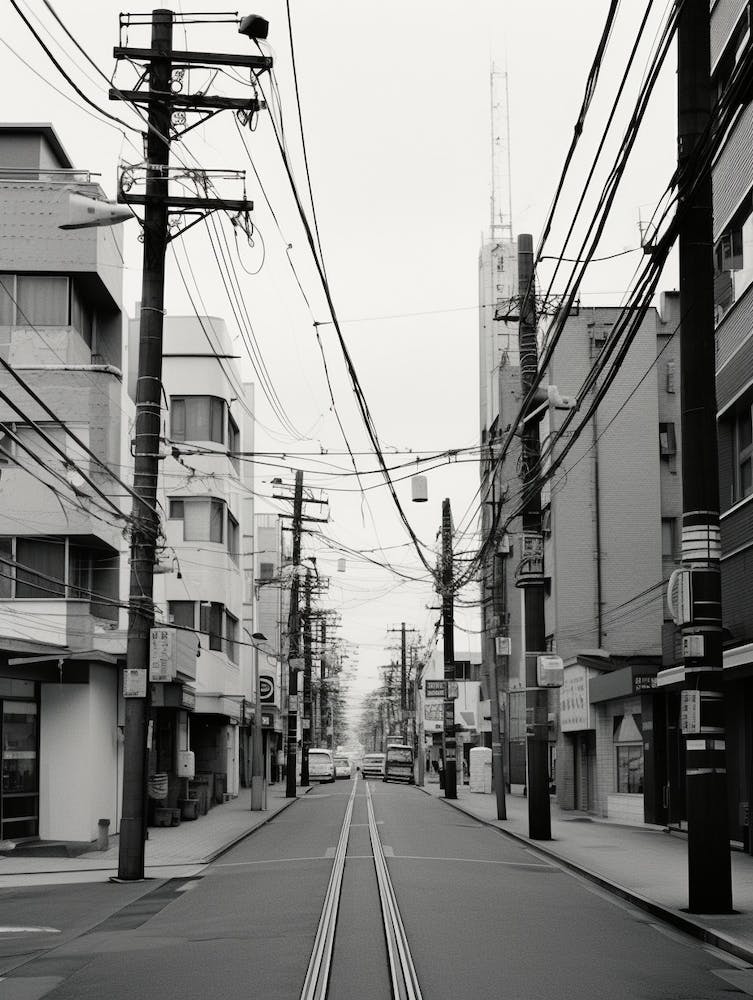 Sapporo, Japan, Black And White Old Photo 3