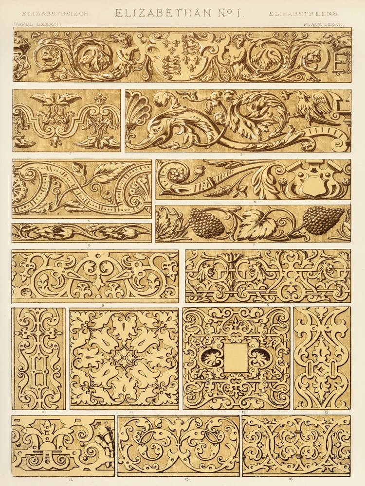 Vintage Pattern Illustration, Owen Jones                                                                                                                                                    