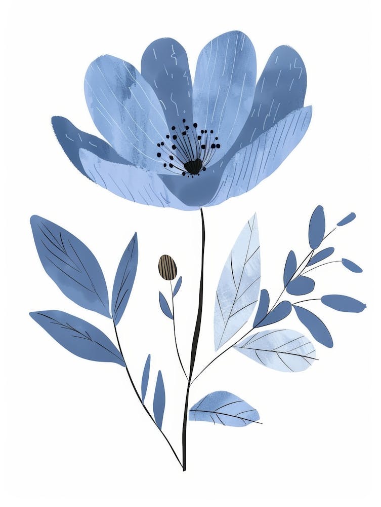 Blauer Mohn 6