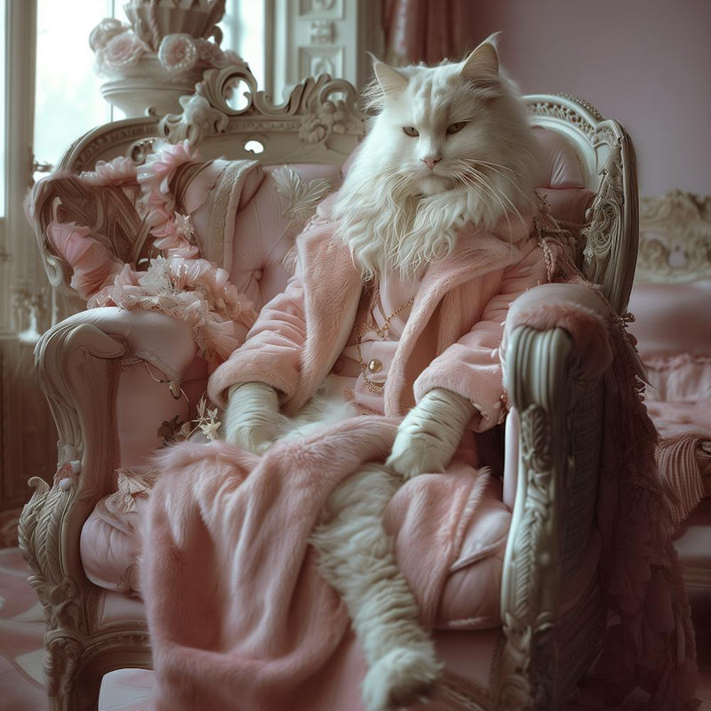 Maincoon Cat In Pink