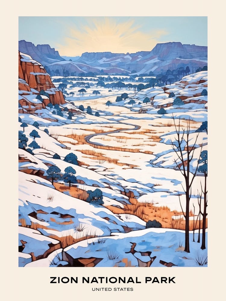 Zion National Park United States 4 Plakat