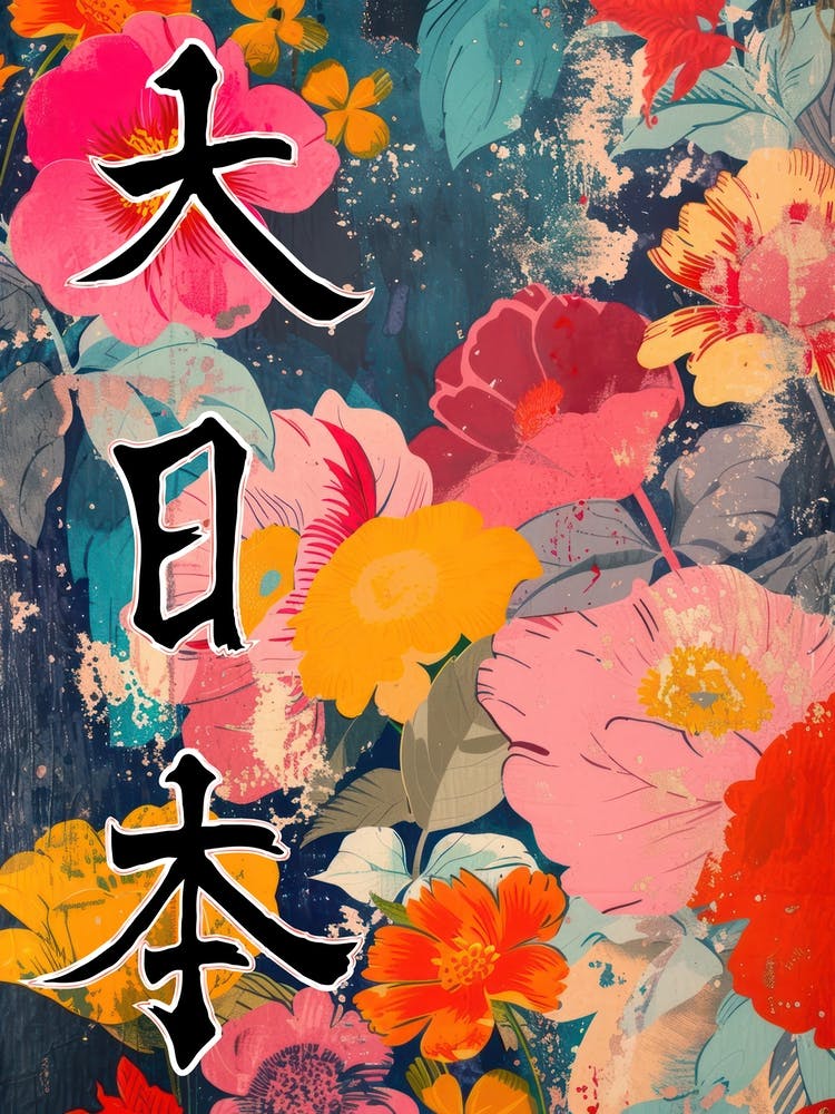 Hokusai  Great Japan Poster Japanese Flowers 3