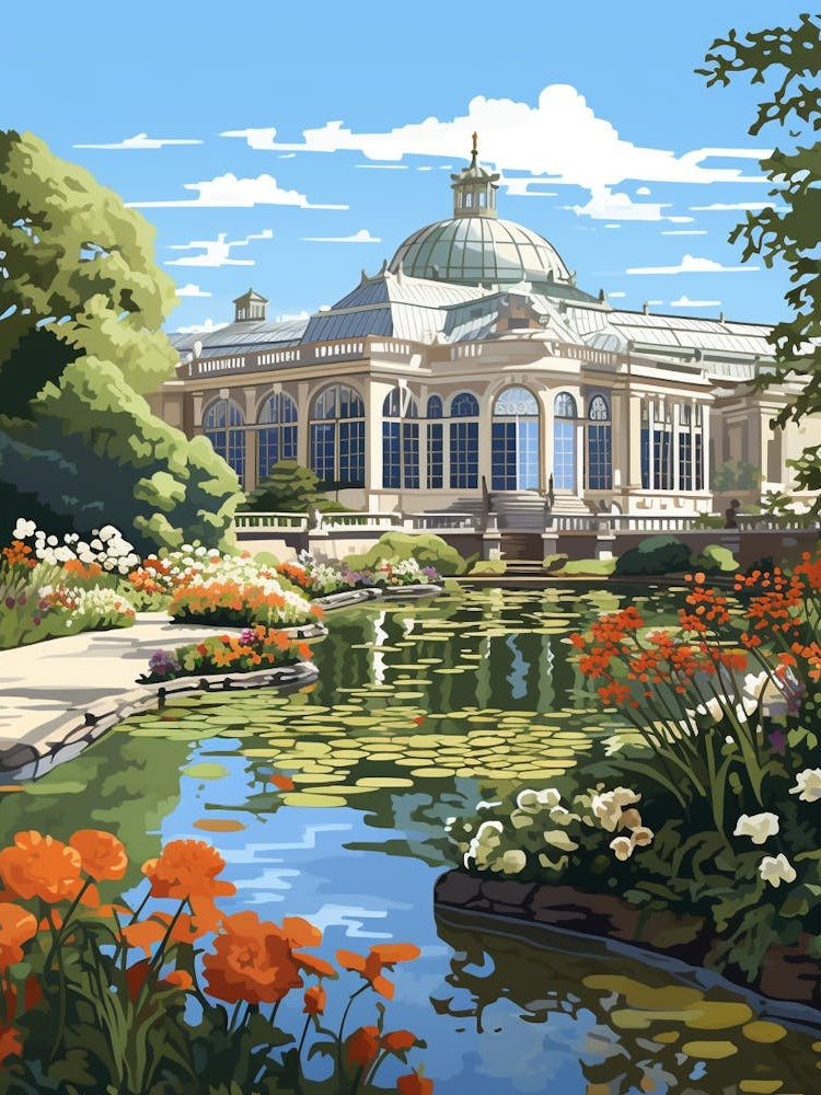 Royal Palace Of Laeken Gardens Belgium Illustration 1