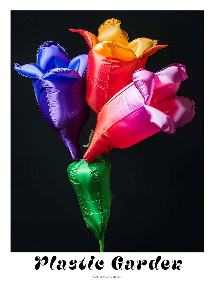 Bright Inflatable Flowers Poster Canterbury Bells 2