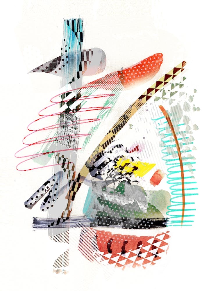 Colourful Patterned Brushstrokes