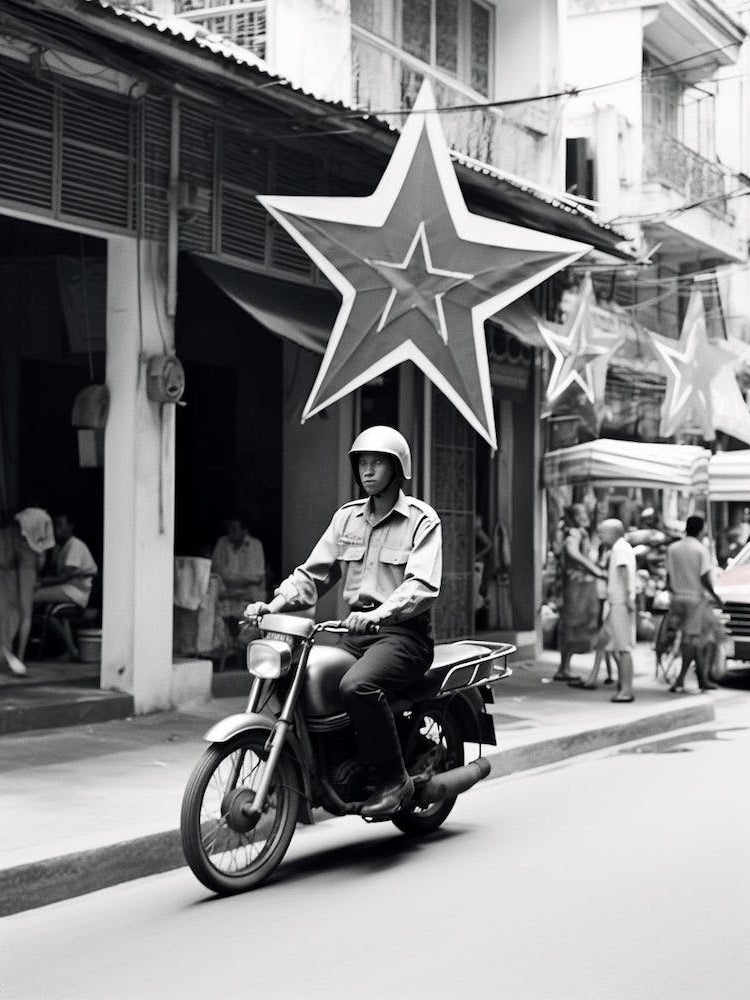 Ho Chi Minh City, Vietnam, Black And White Old Photo 1