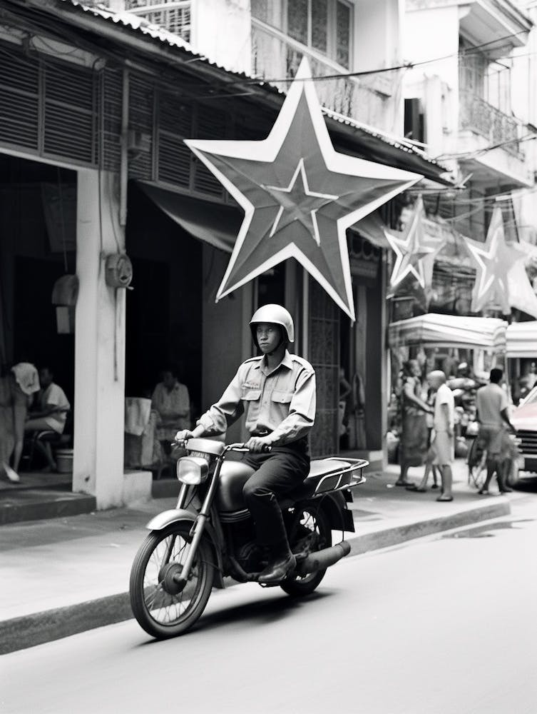 Ho Chi Minh City, Vietnam, Black And White Old Photo 1