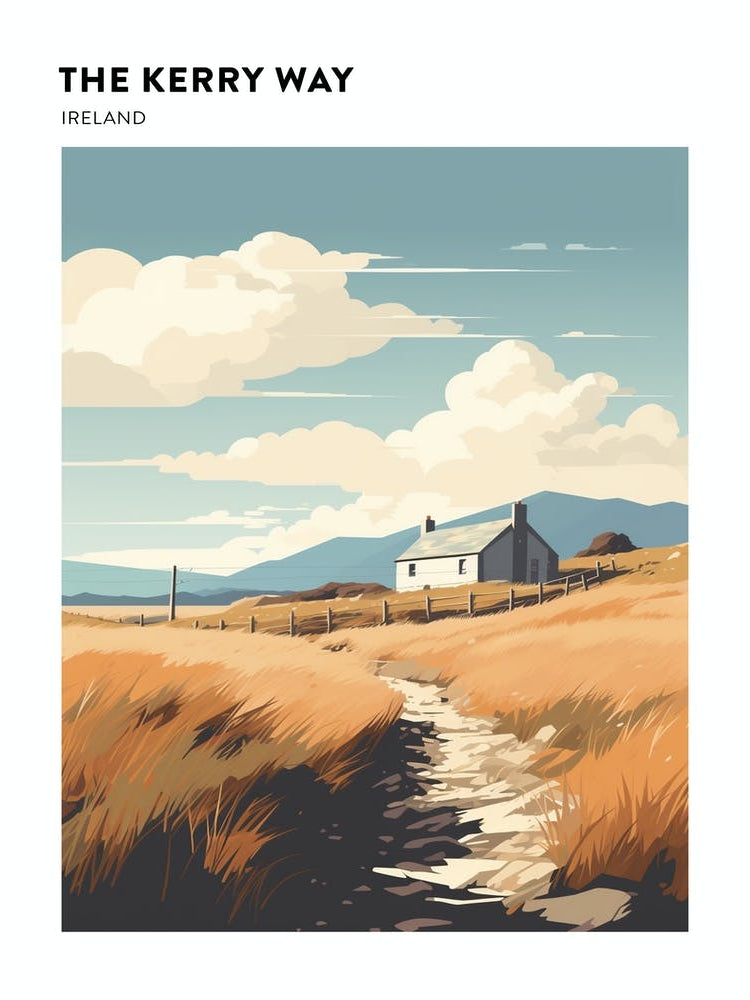 The Kerry Way Ireland 3 Hiking Trail Landscape Poster