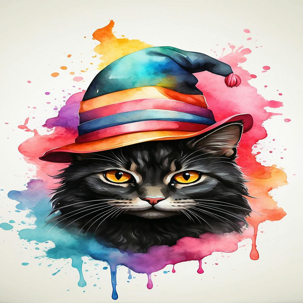 Black Cat In A Hat