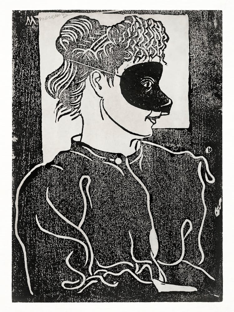 Masked woman (c.1899), Samuel Jessurun