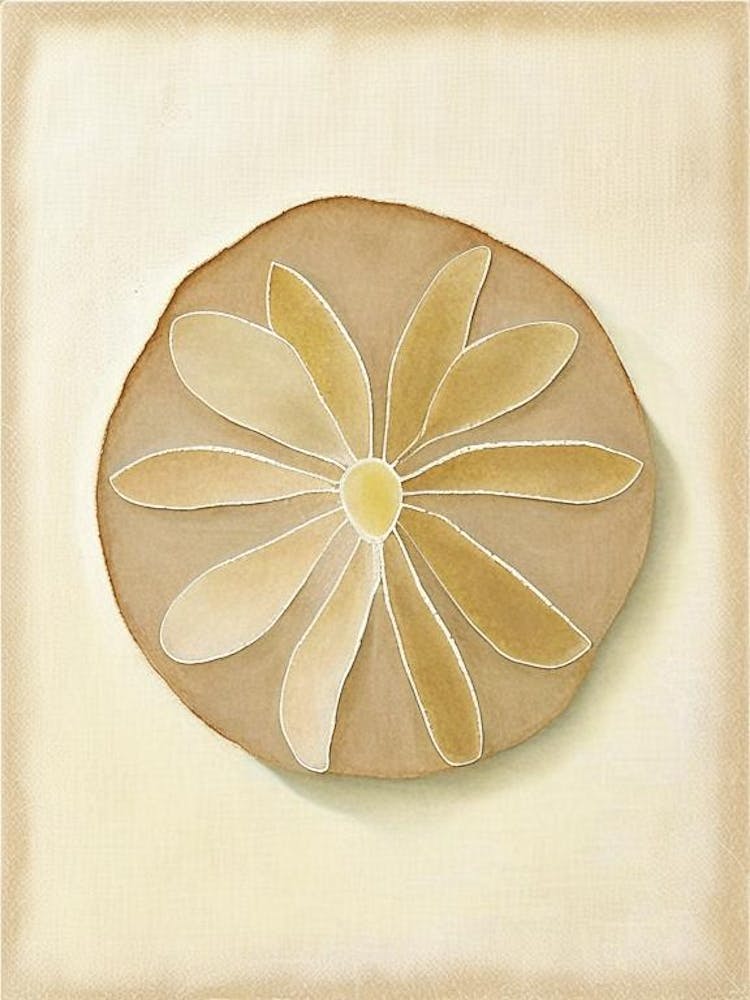 Sand Dollar Symbol Abstract Painting