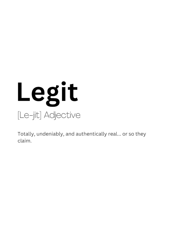 Legit Definition Meaning 1