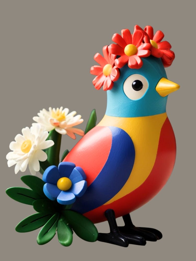 Bird With Flowers 7