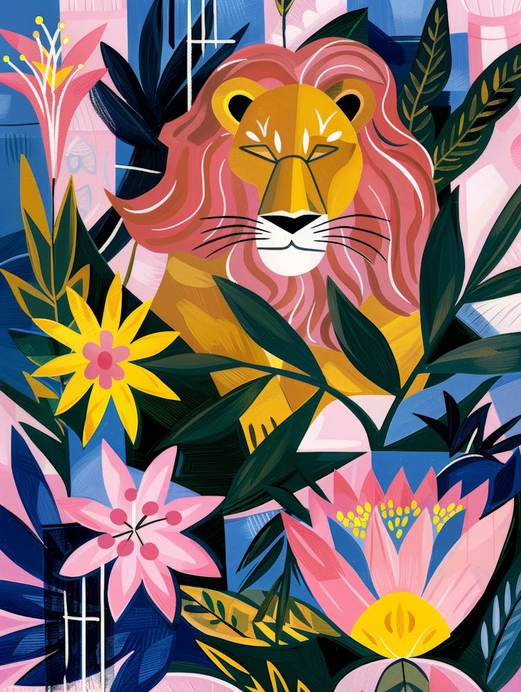 Lion In The Jungle