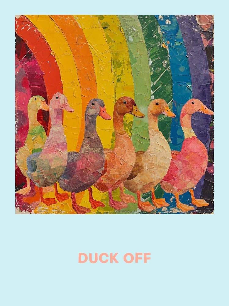 Duck Off Rainbow Poster 1