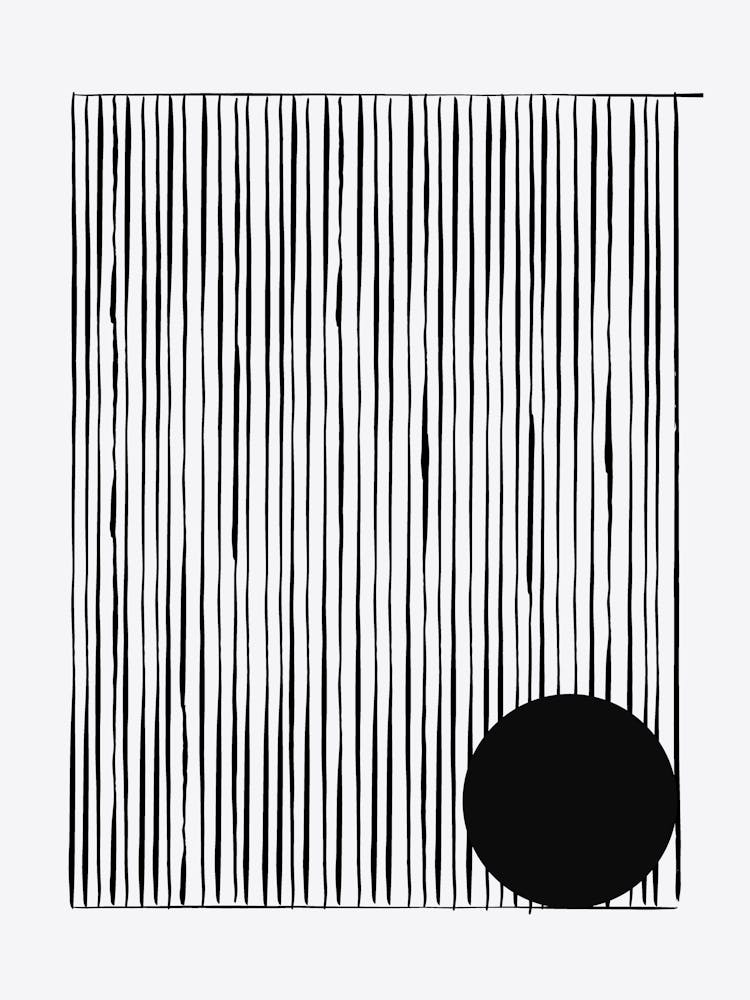 Minimalist Abstract Lines and Circle