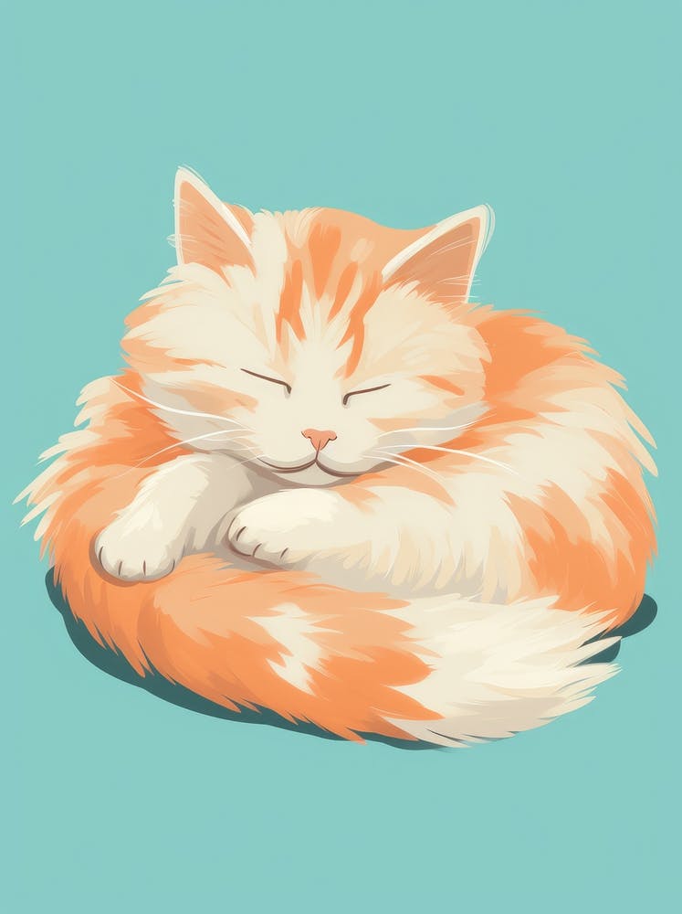 Orange Cat Sleeping