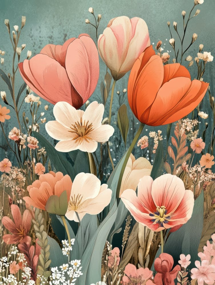 Tulips And Daisies