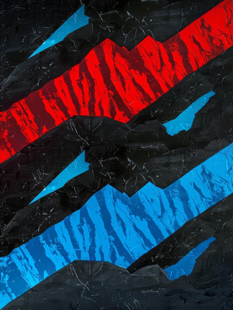 Blue And Red Stripes