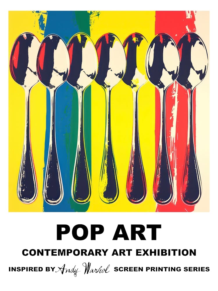 Poster Spoons Pop Art 4