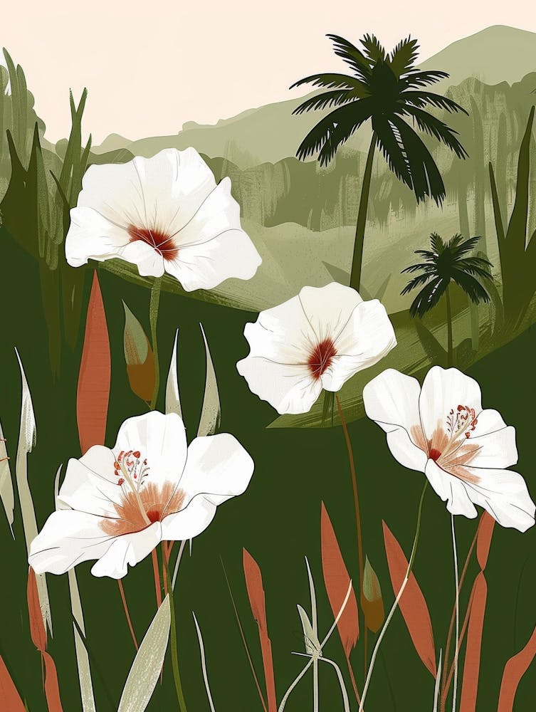 White Flowers In The Garden