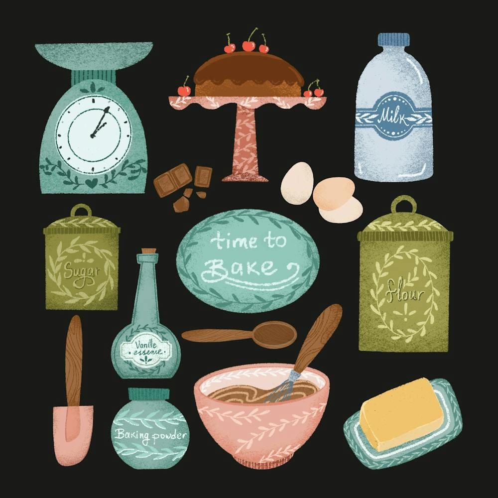 Home baking tools collection