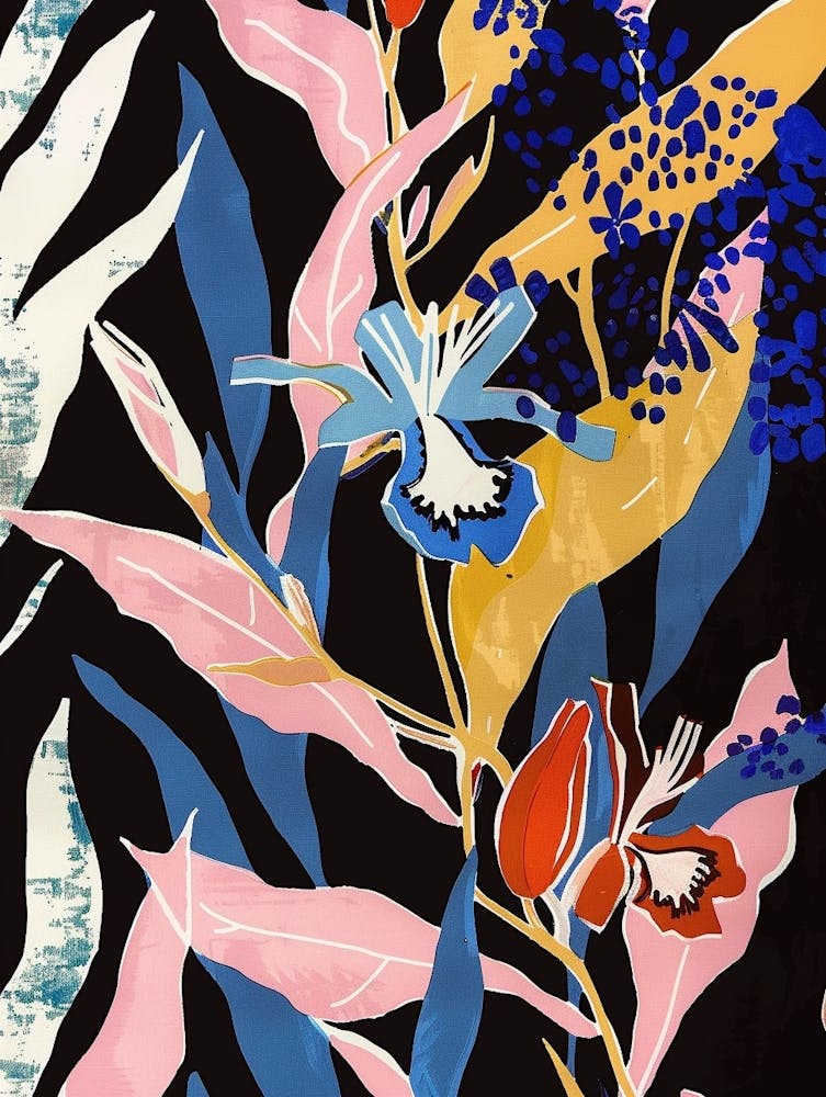 Illustration de fleur colorée Lobelia 2